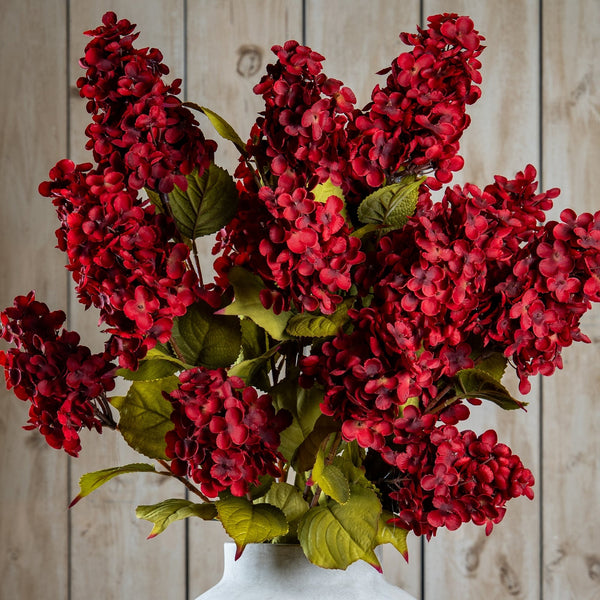 Dark Red Spear Hydrangea Spray - Canwell Interiors Limited - Hills