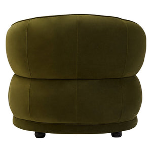 Darla Forest Green Curved Velvet Chair - Canwell Interiors Limited - Xshowhome