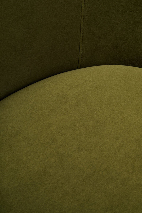 Darla Forest Green Curved Velvet Chair - Canwell Interiors Limited - Xshowhome