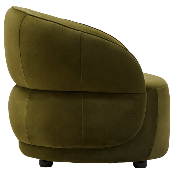 Darla Forest Green Curved Velvet Chair - Canwell Interiors Limited - Xshowhome