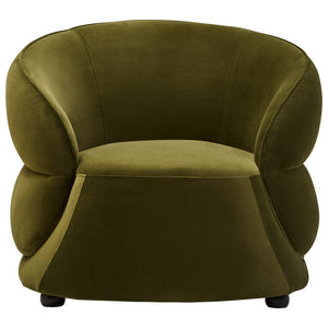 Darla Forest Green Curved Velvet Chair - Canwell Interiors Limited - Xshowhome