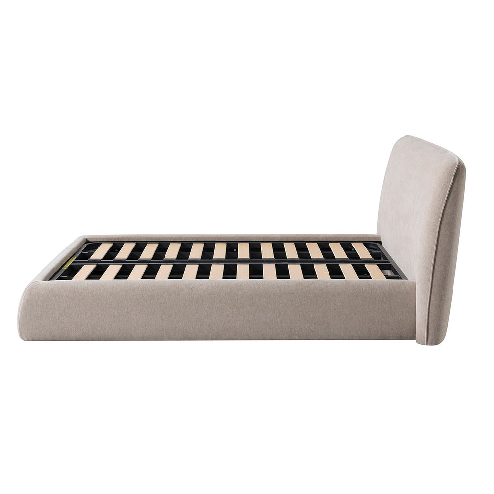 Darley Upholstered 5ft King Size Bed Frame in Soft Beige - XShowhome Limited - Libra