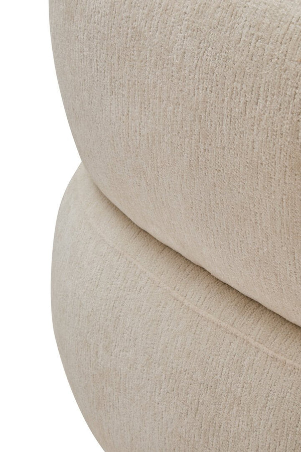 Dasha Ivory Textured Curved Chair - Canwell Interiors Limited - Xshowhome