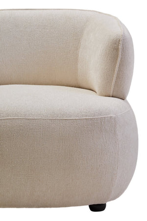Dasha Ivory Textured Curved Chair - Canwell Interiors Limited - Xshowhome
