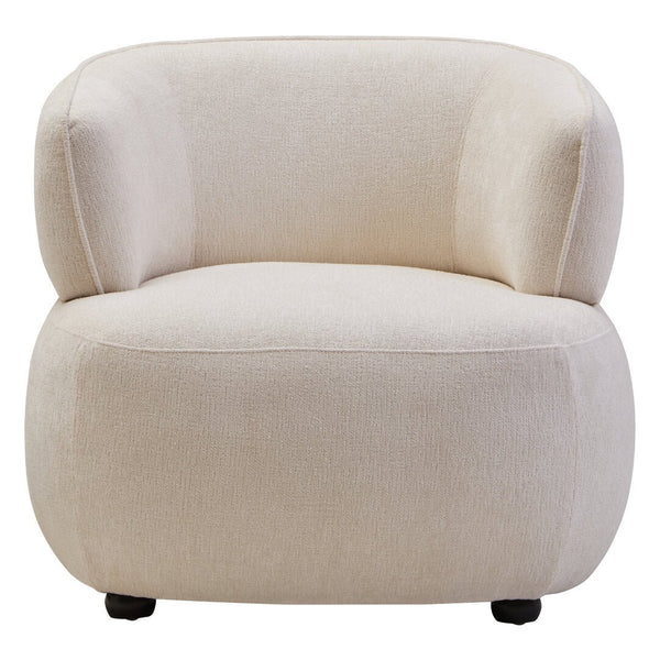 Dasha Ivory Textured Curved Chair - Canwell Interiors Limited - Xshowhome