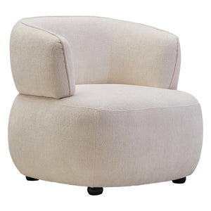 Dasha Ivory Textured Curved Chair - Canwell Interiors Limited - Xshowhome