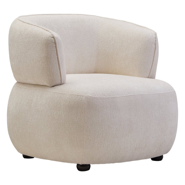 Dasha Ivory Textured Curved Chair - Canwell Interiors Limited - Xshowhome