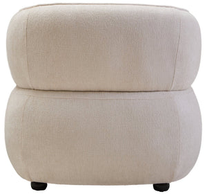 Dasha Ivory Textured Curved Chair - Canwell Interiors Limited - Xshowhome