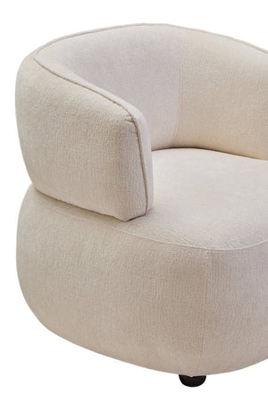 Dasha Ivory Textured Curved Chair - Canwell Interiors Limited - Xshowhome