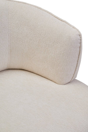 Dasha Ivory Textured Curved Chair - Canwell Interiors Limited - Xshowhome