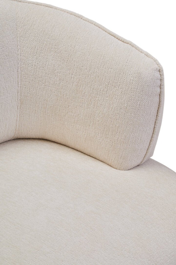 Dasha Ivory Textured Curved Chair - Canwell Interiors Limited - Xshowhome