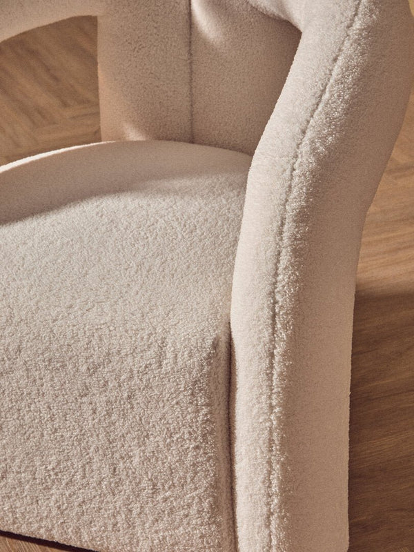 Davina Ivory Boucle Statement Chair - Canwell Interiors Limited - Xshowhome