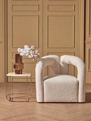 Davina Ivory Boucle Statement Chair - Canwell Interiors Limited - Xshowhome