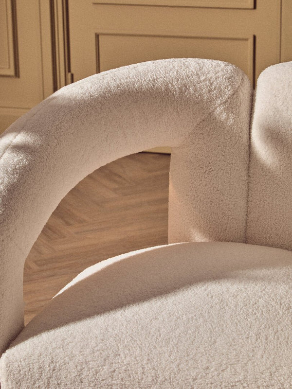 Davina Ivory Boucle Statement Chair - Canwell Interiors Limited - Xshowhome