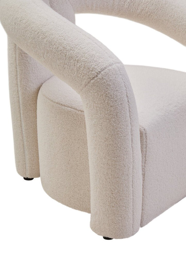 Davina Ivory Boucle Statement Chair - Canwell Interiors Limited - Xshowhome
