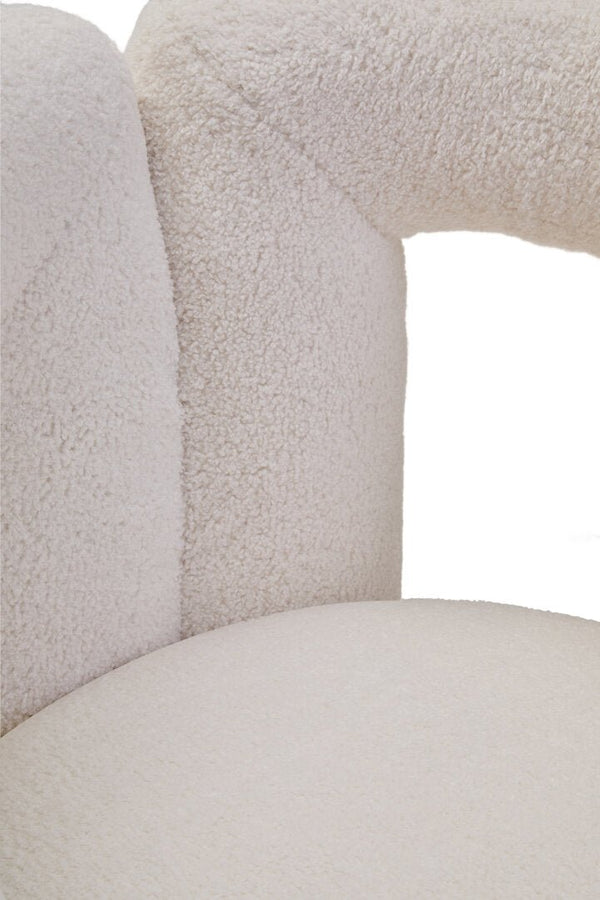 Davina Ivory Boucle Statement Chair - Canwell Interiors Limited - Xshowhome