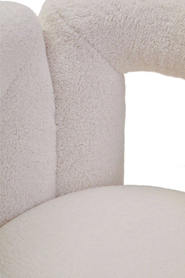 Davina Ivory Boucle Statement Chair - XShowhome Limited - Xshowhome
