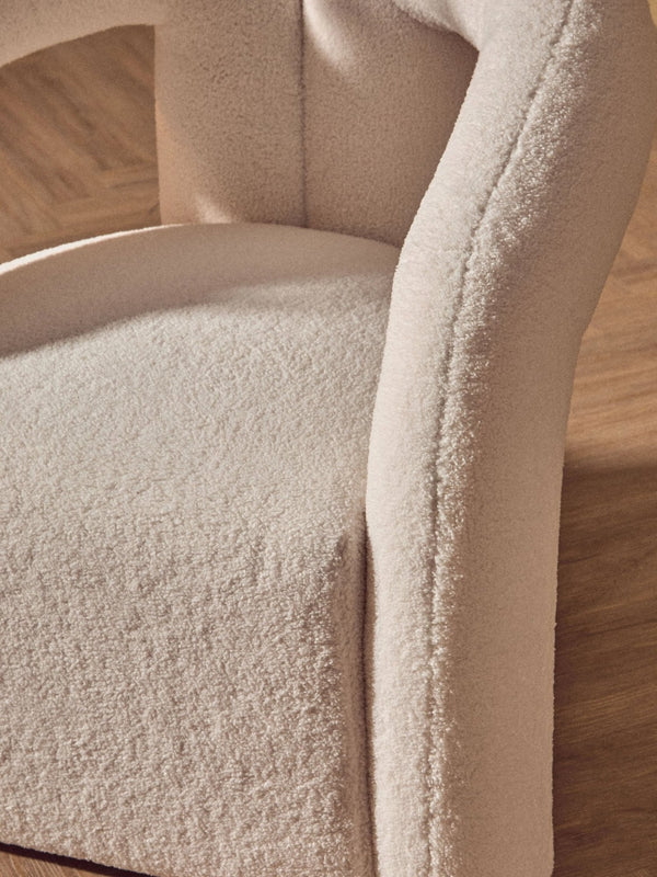 Davina Ivory Boucle Statement Chair - XShowhome Limited - Xshowhome