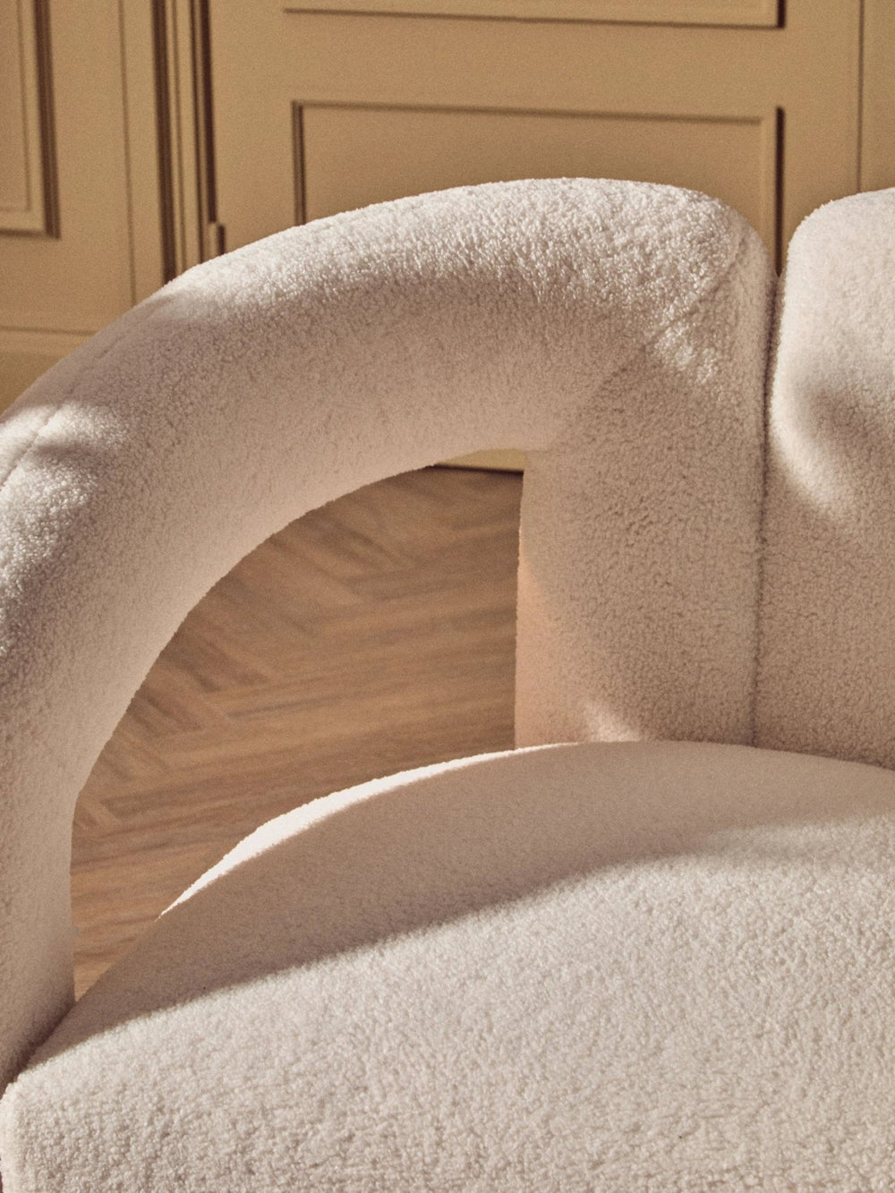 Davina Ivory Boucle Statement Chair - XShowhome Limited - Xshowhome