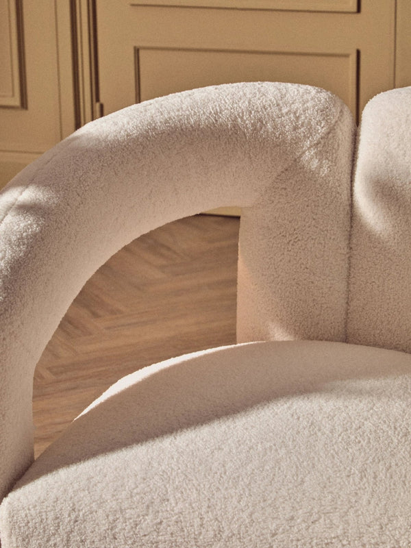 Davina Ivory Boucle Statement Chair - XShowhome Limited - Xshowhome