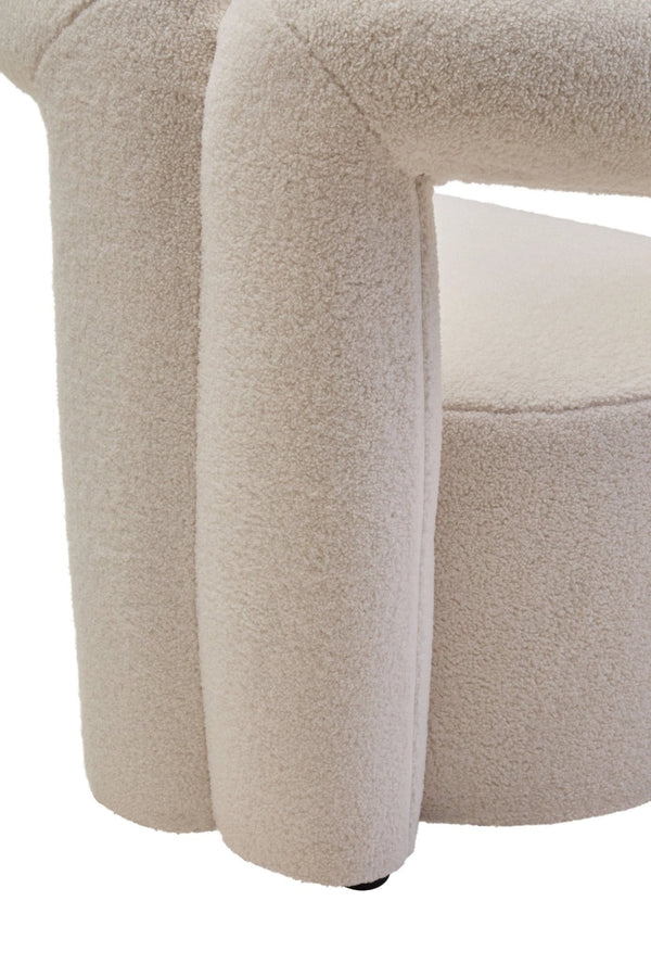 Davina Ivory Boucle Statement Chair - XShowhome Limited - Xshowhome