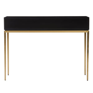 Davoli Black and Gold Console Table with 1 Drawer - Canwell Interiors Limited - Xshowhome