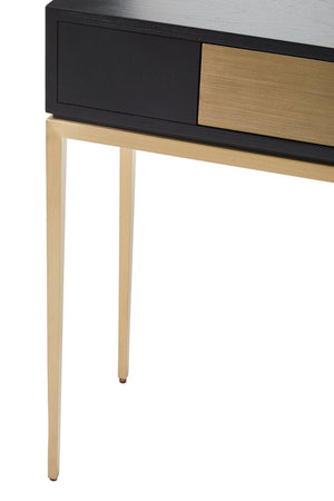 Davoli Black and Gold Console Table with 1 Drawer - Canwell Interiors Limited - Xshowhome