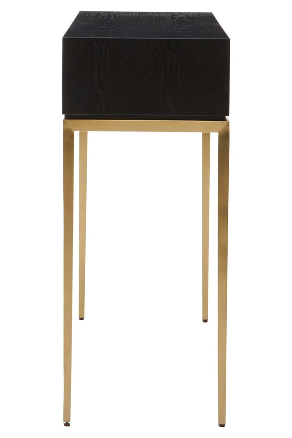 Davoli Black and Gold Console Table with 1 Drawer - XShowhome Limited - Xshowhome
