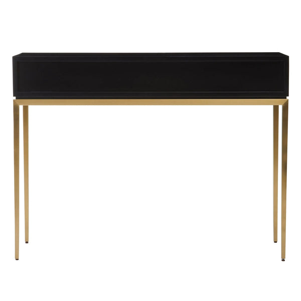 Davoli Black and Gold Console Table with 1 Drawer - XShowhome Limited - Xshowhome