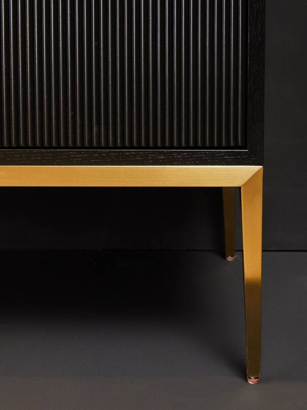 Davoli Black and Gold Two Door Sideboard - XShowhome Limited - Xshowhome