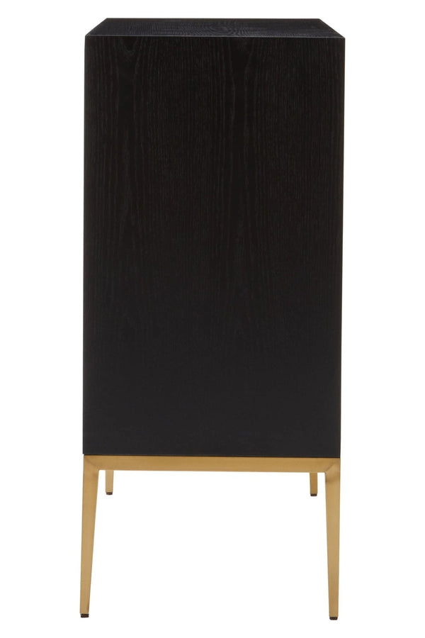Davoli Black and Gold Two Door Sideboard - XShowhome Limited - Xshowhome