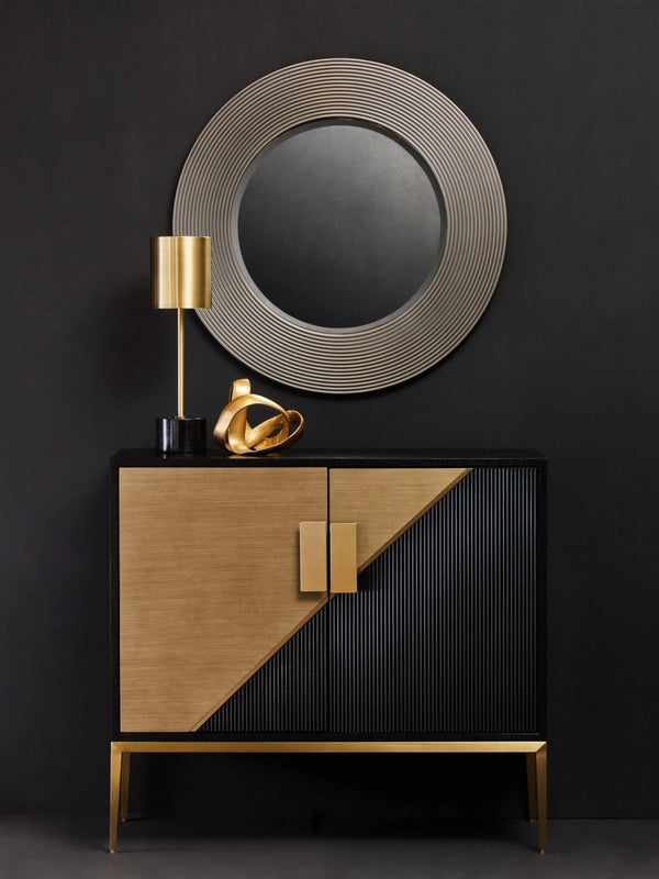 Davoli Black and Gold Two Door Sideboard - XShowhome Limited - Xshowhome