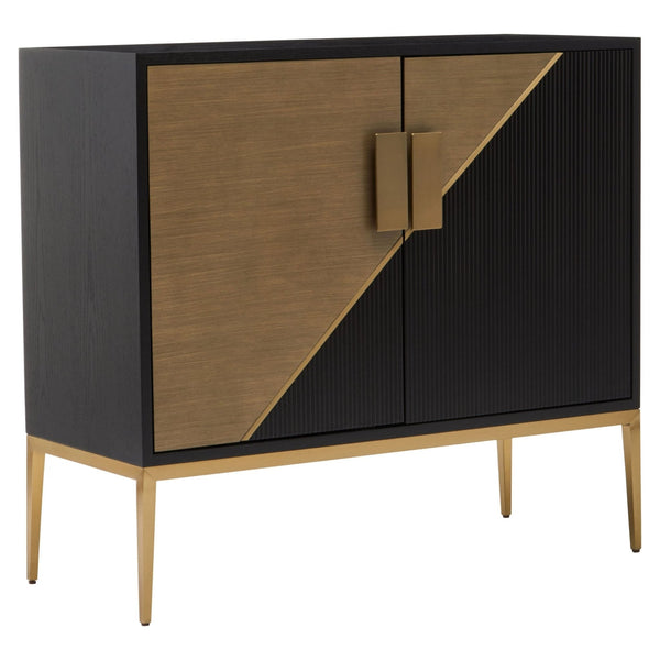Davoli Black and Gold Two Door Sideboard - XShowhome Limited - Xshowhome