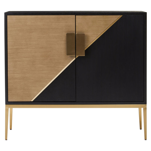 Davoli Black and Gold Two Door Sideboard - XShowhome Limited - Xshowhome
