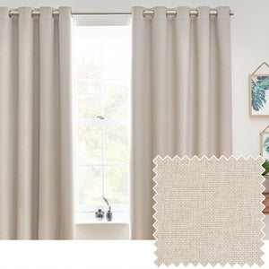 Dawn 117x183 Eyelet Curtain Linen - Canwell Interiors Limited - Riva