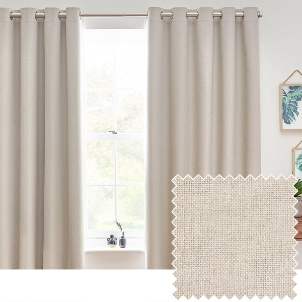 Dawn 117x183 Eyelet Curtain Linen - Canwell Interiors Limited - Riva