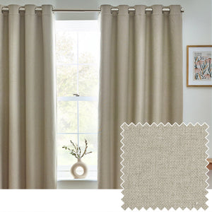 Dawn 117x183 Eyelet Curtain Natural - Canwell Interiors Limited - Riva