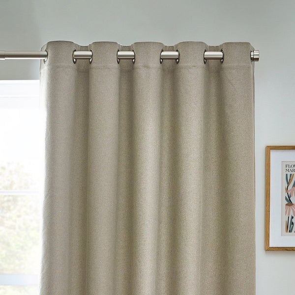Dawn 117x183 Eyelet Curtain Natural - Canwell Interiors Limited - Riva