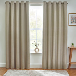 Dawn 117x183 Eyelet Curtain Natural - Canwell Interiors Limited - Riva