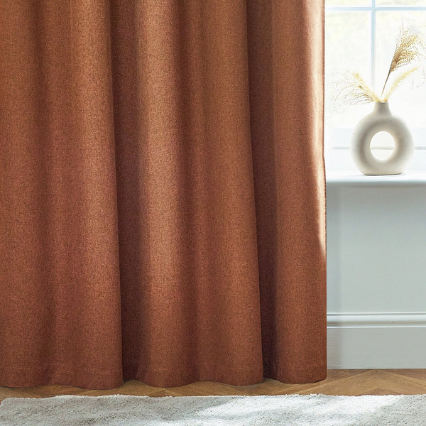Dawn 168x137 Eyelet Curtain Brick - Canwell Interiors Limited - Riva