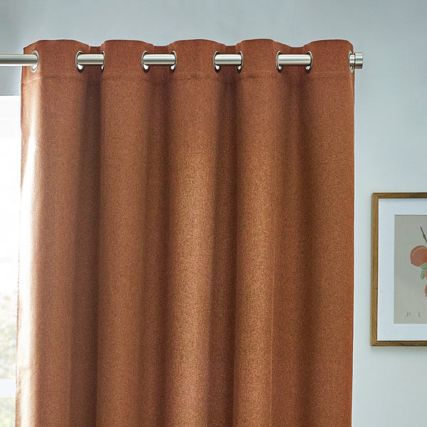 Dawn 168x183 Eyelet Curtain Brick - Canwell Interiors Limited - Riva