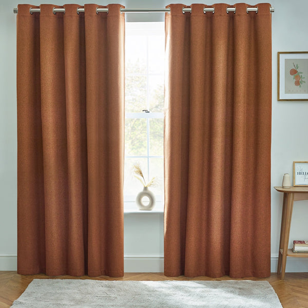 Dawn 168x183 Eyelet Curtain Brick - Canwell Interiors Limited - Riva
