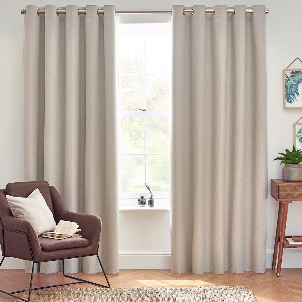 Dawn 168x183 Eyelet Curtain Linen - Canwell Interiors Limited - Riva