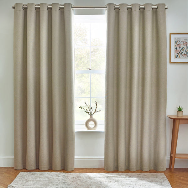Dawn 168x183 Eyelet Curtain Natural - Canwell Interiors Limited - Riva