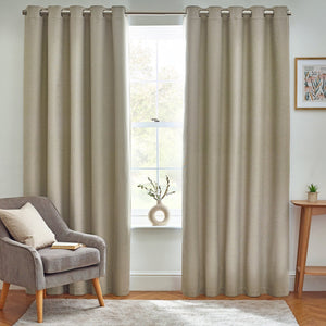 Dawn 229x137 Eyelet Curtain Natural - Canwell Interiors Limited - Riva