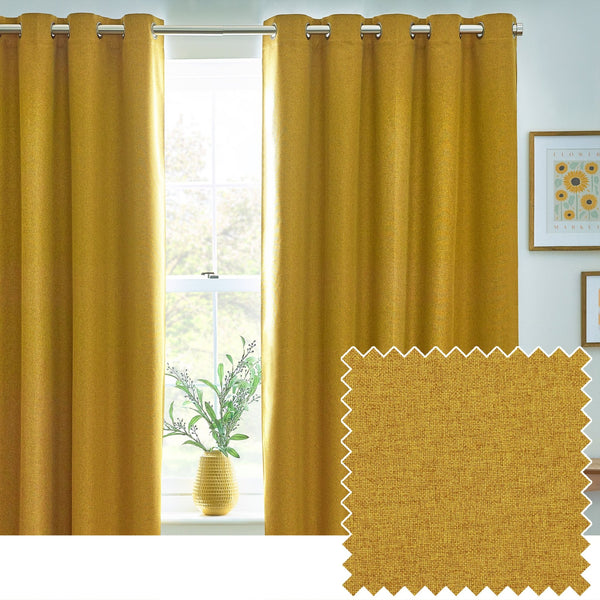 Dawn 229x183 Eyelet Curtain Mustard - Canwell Interiors Limited - Riva