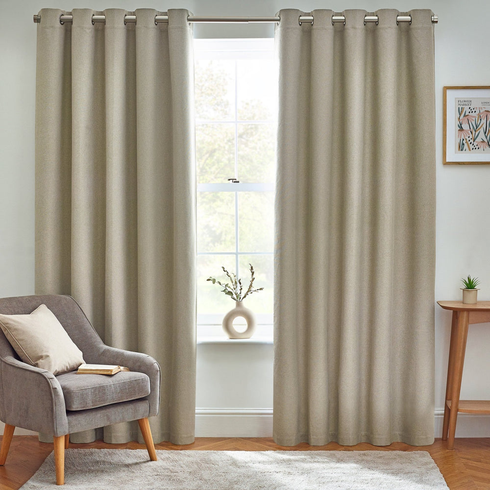 Dawn 229x183 Eyelet Curtain Natural - Canwell Interiors Limited - Riva