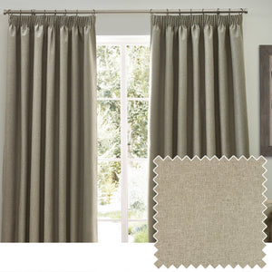 Dawn 229x183 Pencil Pleat Curtain Natural - Canwell Interiors Limited - Riva