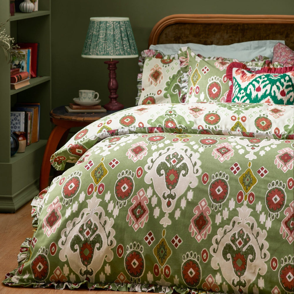 Dawson Double Duvet Set Cedar Green - Canwell Interiors Limited - Riva