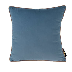 Dble Sided Velv Blue/champagne Taupe Piping 59x59 - Canwell Interiors Limited - Malini